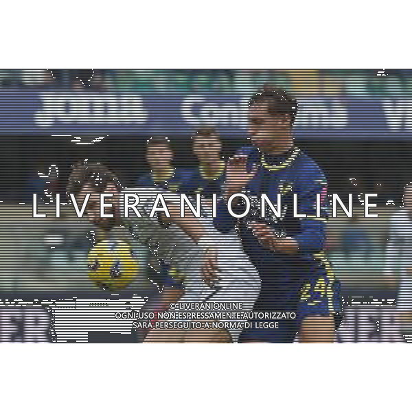 TVRG Hellas Verona vs Napoli nella foto Khvicha Kvaratskhelia (Napoli) e Filippo Terracciano (Hellas Verona) Verona 21-10-2023 Stadio Marcantonio Bentegodi Campionato Serie A TIM - 9a giornata foto Roberto Garavaglia/ag. Aldo Liverani sas