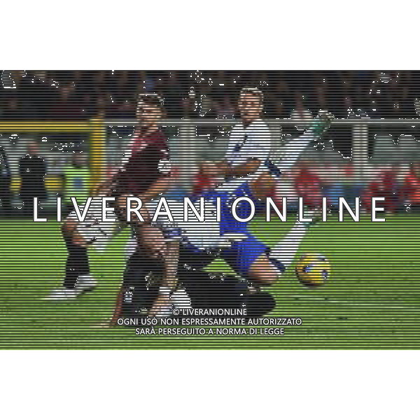 Torino 21.10.2023 Stadio Grande Torino ©Manuela Viganti/Agenzia Aldo Liverani Torino vs Inter Campionato Calcio Serie A TIM 2023/2024 9a giornata Nella foto: lautaro martinez e vanja milinkovic savic