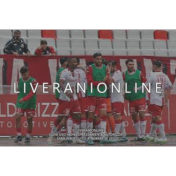 Giuseppe Sibilli of SSC Bari celebrates after scoring a goal with teammates during the Italian Serie B match SSC Bari vs Modena FC on October 21, 2023 at the San Nicola stadium in Bari, Italy. Photo by Emmanuele Mastrodonato/ag. Aldo Liverani sas