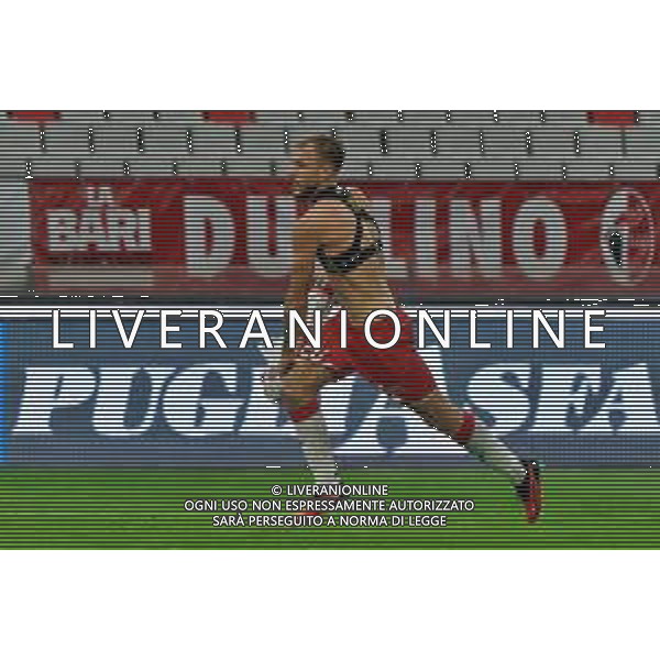 Giuseppe Sibilli of SSC Bari celebrates after scoring a goal during the Italian Serie B match SSC Bari vs Modena FC on October 21, 2023 at the San Nicola stadium in Bari, Italy. Photo by Emmanuele Mastrodonato/ag. Aldo Liverani sas