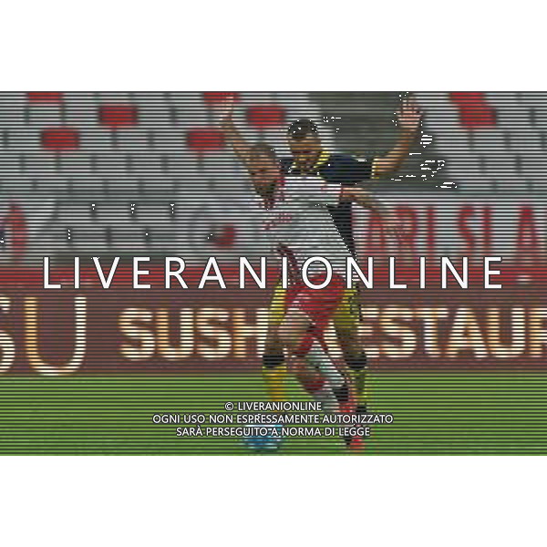 Giuseppe Sibilli of SSC Bari and Matteo Cotali of Modena FC during the Italian Serie B match SSC Bari vs Modena FC on October 21, 2023 at the San Nicola stadium in Bari, Italy. Photo by Emmanuele Mastrodonato/ag. Aldo Liverani sas