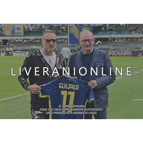 TVRG Hellas Verona vs Napoli nella foto Maurizio Setti presidente Hellas Verona SX e Preben Elkjaer Larsen DX Verona 21-10-2023 Stadio Marcantonio Bentegodi Campionato Serie A TIM - 9a giornata foto Roberto Garavaglia/ag. Aldo Liverani sas