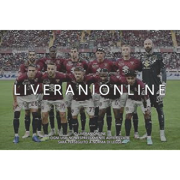 Torino 21.10.2023 Stadio Grande Torino ©Manuela Viganti/Agenzia Aldo Liverani Torino vs Inter Campionato Calcio Serie A TIM 2023/2024 9a giornata Nella foto: la formazione del torino da sx verso dx: ricardo rodriguez, demba seck, pietro pellegri, raoul bellanova, perr schuurs, vanja milinkovic savic, samuele ricci, nikola vlasic, karol linetty, adrien tameze, valentino lazaro