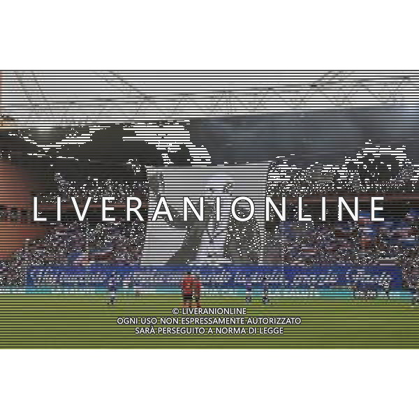 Serie B 2023-2023 Stadio Luigi Ferraris- Genova, 22 Ottobre 2023 Nella foto: Coreografia tifosi in ricordo di Paolo Mantovani -Sampdoria-Cosenza Campionato Calcio Serie B 22.10.2023 ©Andrea Rosito / AGENZIA ALDO LIVERANI SAS