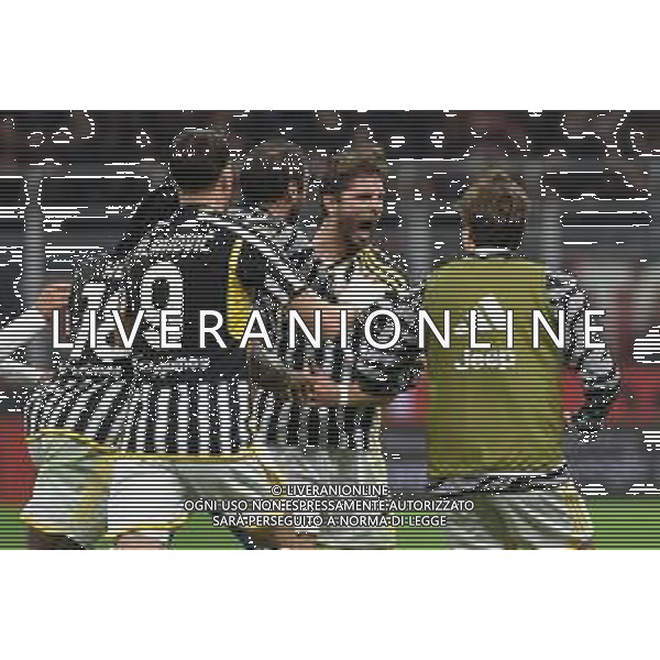 Milan vs Juventus nella foto Manuel Locatelli (Juventus) esulta dopo il gol dell\'1 a 0 Milano 22-10-2023 Stadio Giuseppe Meazza - San Siro Campionato Serie A TIM - 9a giornata foto Roberto Garavaglia/ag. Aldo Liverani sas / AGENZIA ALDO LIVERANI SAS