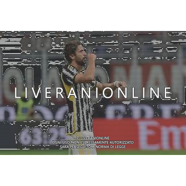 Milan vs Juventus nella foto Manuel Locatelli (Juventus) esulta dopo il gol dell\'1 a 0 Milano 22-10-2023 Stadio Giuseppe Meazza - San Siro Campionato Serie A TIM - 9a giornata foto Roberto Garavaglia/ag. Aldo Liverani sas / AGENZIA ALDO LIVERANI SAS