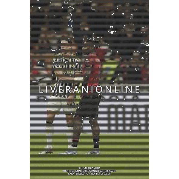 RAFAEL LEAO A FINE PARTITA CON DUSAN VLAHOVIC -Milan vs Juventus Campionato Calcio Serie A TIM Milano 22-10-2023 ©PAOLO GIAMPIETRI / AGENZIA ALDO LIVERANI SAS