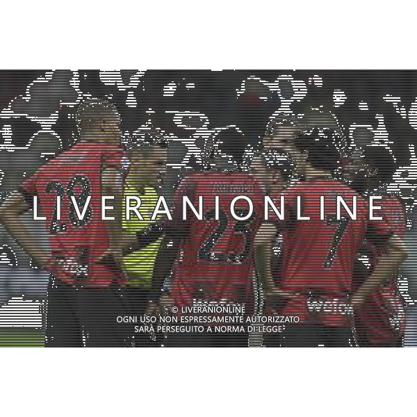 PROTESTE DEI GIOCATORI DEL MILAN CON ARBITRO MAURIZIO MARIANI -MILAN vs JUVENTUS Campionato Calcio Serie A TIM Milano 22-10-2023 ©PAOLO GIAMPIETRI / AGENZIA ALDO LIVERANI SAS - ITALY ONLY EDITORIAL USE ONLY