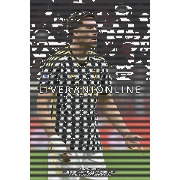 Milan vs Juventus nella foto Dusan Vlahovic (Juventus) Milano 22-10-2023 Stadio Giuseppe Meazza - San Siro Campionato Serie A TIM - 9a giornata foto Roberto Garavaglia/ag. Aldo Liverani sas