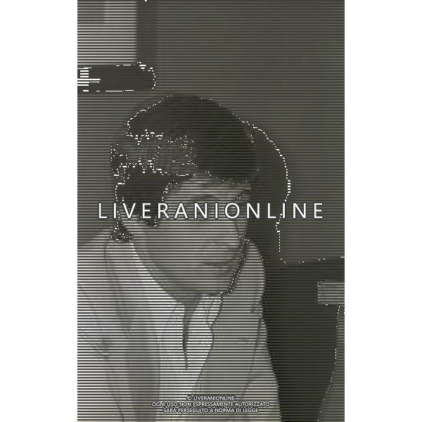 NEG-RETROSPETTIVA GIANNI RIVERA CALCIATORE NELLA FOTO GIANNI RIVERA IN CONFERENZA STAMPA NELL\'ANNO 1979 A MILANO NELLA SEDE DEL MILAN IN VIA TURATI A MILANO AG ALDO LIVERANI SAS 