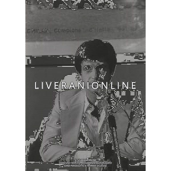 NEG-RETROSPETTIVA GIANNI RIVERA CALCIATORE NELLA FOTO GIANNI RIVERA IN CONFERENZA STAMPA NELL\'ANNO 1979 A MILANO NELLA SEDE DEL MILAN IN VIA TURATI A MILANO AG ALDO LIVERANI SAS 