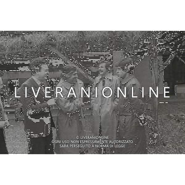 NEG-RETROSPETTIVA GIANNI RIVERA CALCIATORE NELLA FOTO GIANNI RIVERA A MILANELLO PER LA CONFERENZA STAMPA DEL NUOVO ALLENATORE MASSIMO GIACOMINI NELL\'ANNO 1980 AG ALDO LIVERANI SAS  