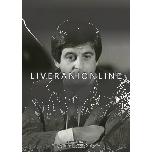NEG-RETROSPETTIVA GIANNI RIVERA CALCIATORE NELLA FOTO GIANNI RIVERA NELL\'ANNO 1980  AG ALDO LIVERANI SAS  