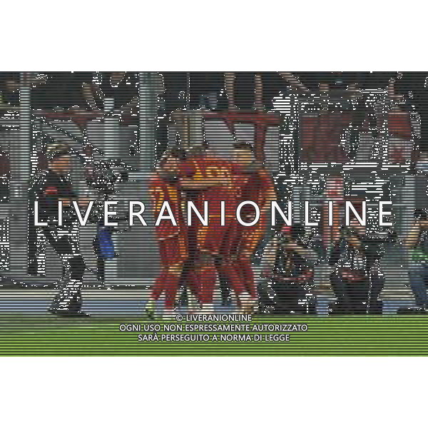 Roma vs Slavia Praga - Europa League - 3 giornata - Stadio Olimpico - Roma 26-10-2023 nella foto Esultanza Roma ©Federico Gaetano/AGENZIA ALDO LIVERANI SAS