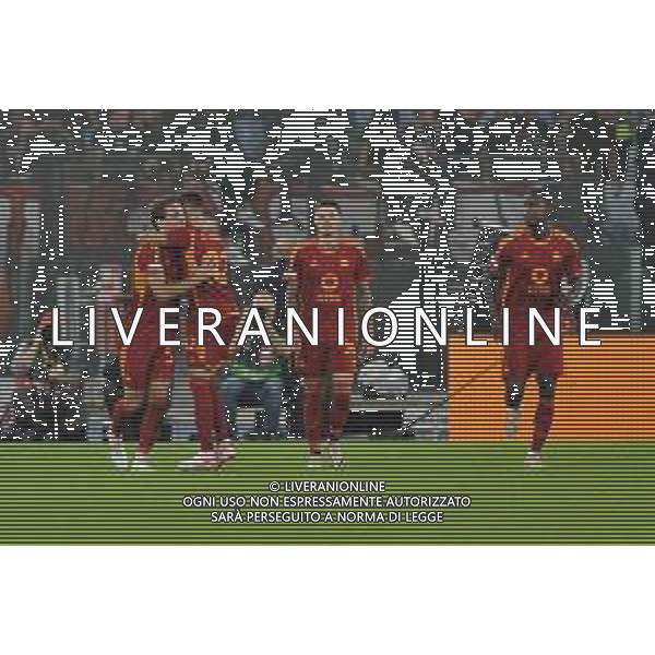 Roma vs Slavia Praga - Europa League - 3 giornata - Stadio Olimpico - Roma 26-10-2023 nella foto Esultanza Roma ©Federico Gaetano/AGENZIA ALDO LIVERANI SAS