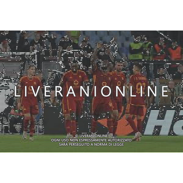 Roma vs Slavia Praga - Europa League - 3 giornata - Stadio Olimpico - Roma 26-10-2023 nella foto Esultanza Roma ©Federico Gaetano/AGENZIA ALDO LIVERANI SAS