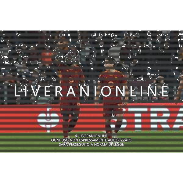 Roma vs Slavia Praga - Europa League - 3 giornata - Stadio Olimpico - Roma 26-10-2023 nella foto Esultanza Lukaku e Bove ©Federico Gaetano/AGENZIA ALDO LIVERANI SAS