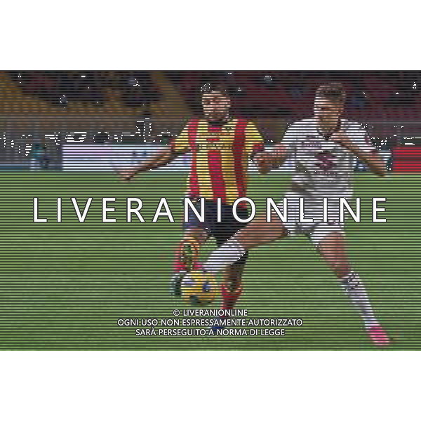 Gvidas Gineitis of Torino FC and Hamza Rafia of US Lecce during the Italian soccer Serie A match US Lecce vs Torino FC on October 28, 2023 at Via del Mare Stadium in Lecce, Italy. Photo by Emmanuele Mastrodonato/ag. Aldo Liverani sas