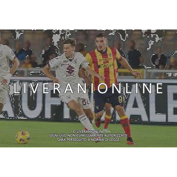 Gvidas Gineitis of Torino FC and Nikola Krstovic of US Lecce during the Italian soccer Serie A match US Lecce vs Torino FC on October 28, 2023 at Via del Mare Stadium in Lecce, Italy. Photo by Emmanuele Mastrodonato/ag. Aldo Liverani sas