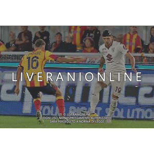 Raoul Bellanova of Torino FC and Joan Gonzalez of US Lecce during the Italian soccer Serie A match US Lecce vs Torino FC on October 28, 2023 at Via del Mare Stadium in Lecce, Italy. Photo by Emmanuele Mastrodonato/ag. Aldo Liverani sas