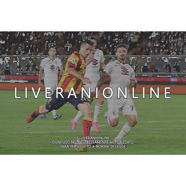 Nikola Krstovic of US Lecce and Karol Linetty of Torino FC during the Italian soccer Serie A match US Lecce vs Torino FC on October 28, 2023 at Via del Mare Stadium in Lecce, Italy. Photo by Emmanuele Mastrodonato/ag. Aldo Liverani sas