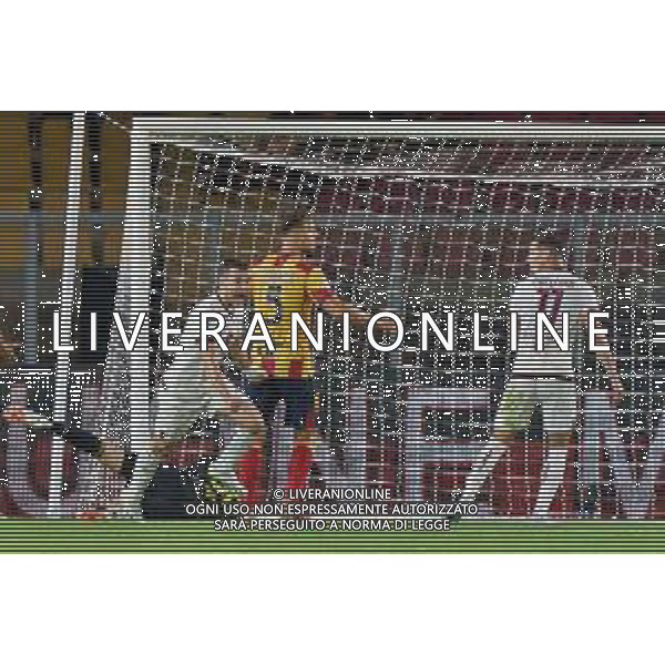 Alessandro Buongiorno of Torino FC celebrates after scoring a goal during the Italian soccer Serie A match US Lecce vs Torino FC on October 28, 2023 at Via del Mare Stadium in Lecce, Italy. Photo by Emmanuele Mastrodonato/ag. Aldo Liverani sas