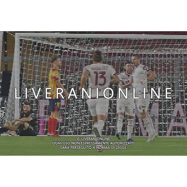 Alessandro Buongiorno of Torino FC celebrates after scoring a goal during the Italian soccer Serie A match US Lecce vs Torino FC on October 28, 2023 at Via del Mare Stadium in Lecce, Italy. Photo by Emmanuele Mastrodonato/ag. Aldo Liverani sas