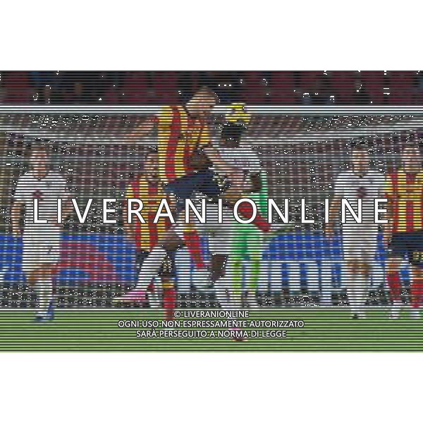 Duvan Zapata of Torino FC and Ylber Ramadani of US Lecce during the Italian soccer Serie A match US Lecce vs Torino FC on October 28, 2023 at Via del Mare Stadium in Lecce, Italy. Photo by Emmanuele Mastrodonato/ag. Aldo Liverani sas