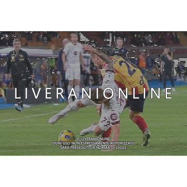 Karol Linetty of Torino FC and Ylber Ramadani of US Lecce during the Italian soccer Serie A match US Lecce vs Torino FC on October 28, 2023 at Via del Mare Stadium in Lecce, Italy. Photo by Emmanuele Mastrodonato/ag. Aldo Liverani sas