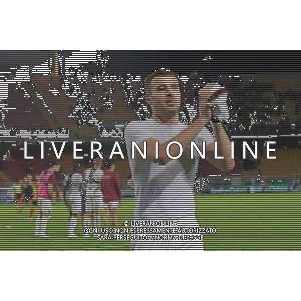 Alessandro Buongiorno of Torino FC applauds fans during the Italian soccer Serie A match US Lecce vs Torino FC on October 28, 2023 at Via del Mare Stadium in Lecce, Italy. Photo by Emmanuele Mastrodonato/ag. Aldo Liverani sas