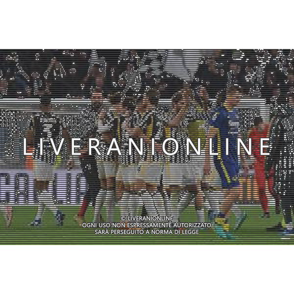 Torino 28.10.2023 Allianz Stadium @Manuela Viganti/Ag. Aldo Liverani sas Juventus vs Hellas Verona Campionato Calcio Serie A TIM 2023/2024 10a giornata Nella foto: esultanza juventus a fine gara ©Viganti/AGENZIA ALDO LIVERANI SAS