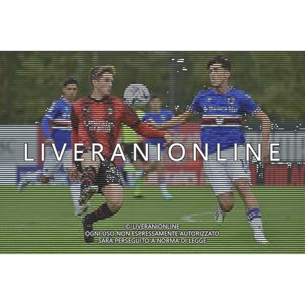 TVRG Milan vs Sampdoria nella foto Filippo Scotti (Milan) e Lorenzo Costantino (Sampdoria) Milano 29-10-2023 Puma House of Football - centro sportivo Peppino Vismara Campionato Primavera 1 TIM - 8a giornata foto Roberto Garavaglia/ag. Aldo Liverani sasAGENZIA ALDO LIVERANI SAS