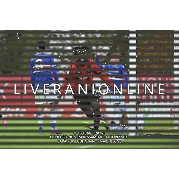 TVRG Milan vs Sampdoria nella foto Clinton Nsiala Makengo (Milan) esulta dopo il gol dell\'1 a 0 Milano 29-10-2023 Puma House of Football - centro sportivo Peppino Vismara Campionato Primavera 1 TIM - 8a giornata foto Roberto Garavaglia/ag. Aldo Liverani sasAGENZIA ALDO LIVERANI SAS