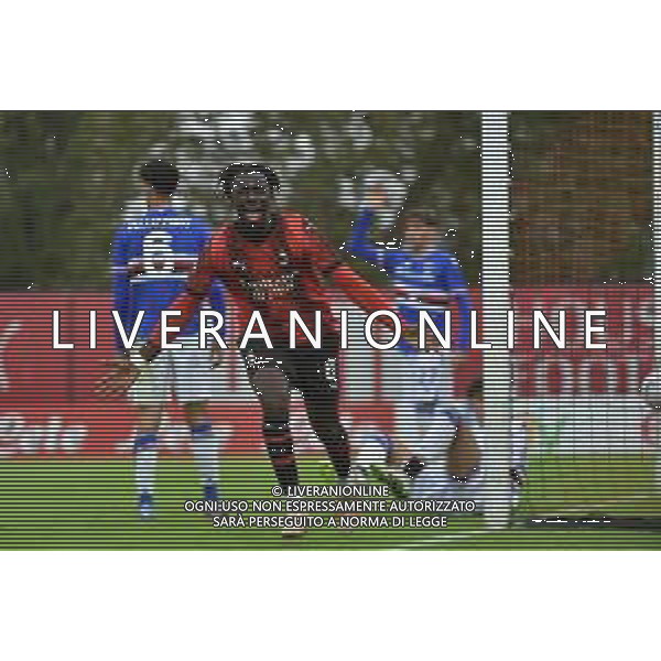 TVRG Milan vs Sampdoria nella foto Clinton Nsiala Makengo (Milan) esulta dopo il gol dell\'1 a 0 Milano 29-10-2023 Puma House of Football - centro sportivo Peppino Vismara Campionato Primavera 1 TIM - 8a giornata foto Roberto Garavaglia/ag. Aldo Liverani sasAGENZIA ALDO LIVERANI SAS