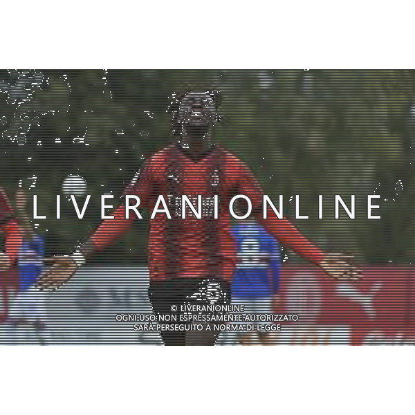 TVRG Milan vs Sampdoria nella foto Clinton Nsiala Makengo (Milan) esulta dopo il gol dell\'1 a 0 Milano 29-10-2023 Puma House of Football - centro sportivo Peppino Vismara Campionato Primavera 1 TIM - 8a giornata foto Roberto Garavaglia/ag. Aldo Liverani sasAGENZIA ALDO LIVERANI SAS