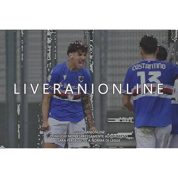 TVRG Milan vs Sampdoria nella foto Simone Leonardi (Sampdoria) esulta dopo il gol dell\'1 a 1 Milano 29-10-2023 Puma House of Football - centro sportivo Peppino Vismara Campionato Primavera 1 TIM - 8a giornata foto Roberto Garavaglia/ag. Aldo Liverani sasAGENZIA ALDO LIVERANI SAS