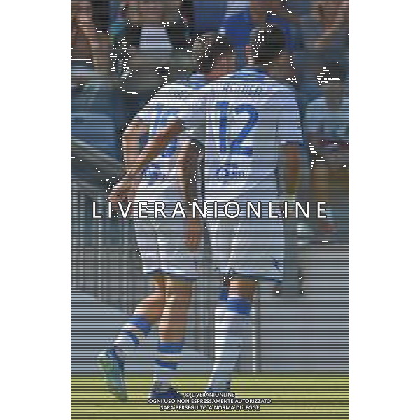 29-10-2023. Cagliari calcio- Frosinone calcio. 10° giornata campionato calcio italiano Serie A 2023/2024, Stadio Unipol Domus Cagliari. Foto Salvatore Moi/Agenzia Aldo Liverani s.a.s. Nella foto: Gol ed esultanza Frosinone in trasferta contro il Cagliari, nello stadio Unipol Domus di Cagliari. Segna: Matías Soulé Frosinone ©Moi Salvatore / AGENZIA ALDO LIVERANI SAS