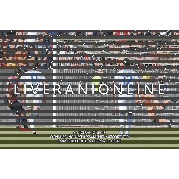 29-10-2023. Cagliari calcio- Frosinone calcio. 10° giornata campionato calcio italiano Serie A 2023/2024, Stadio Unipol Domus Cagliari. Foto Salvatore Moi/Agenzia Aldo Liverani s.as. Nella foto: rigore per il Cagliari, tirato da Marco Mancosu Cagliari e sbagliato ©Moi Salvatore / AGENZIA ALDO LIVERANI SAS
