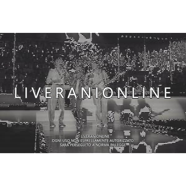 NEG-RETROSPETTIVA COMPLESSO MUSICALE RICCHIE POVERI NELLA FOTO IL COMPLESSO MUSICALE DEI RICCHI E POVERI A SAINT VINCENT ESTATE NELL\'ANNO 1986 AG ALDO LIVERANI SAS