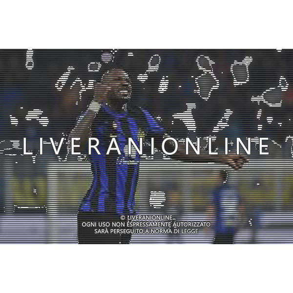 Inter vs Roma nella foto Marcus Thuram (Inter) esulta dopo il gol dell\'1 a 0 Milano 29-10-2023 Stadio Giuseppe Meazza - San Siro Campionato Serie A TIM - 10a giornata foto Roberto Garavaglia/ag. Aldo Liverani sas