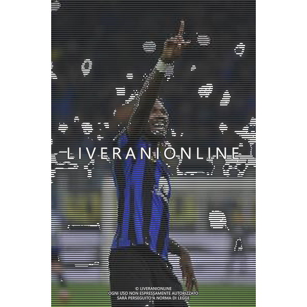 Inter vs Roma nella foto Marcus Thuram (Inter) esulta dopo il gol dell\'1 a 0 Milano 29-10-2023 Stadio Giuseppe Meazza - San Siro Campionato Serie A TIM - 10a giornata foto Roberto Garavaglia/ag. Aldo Liverani sas