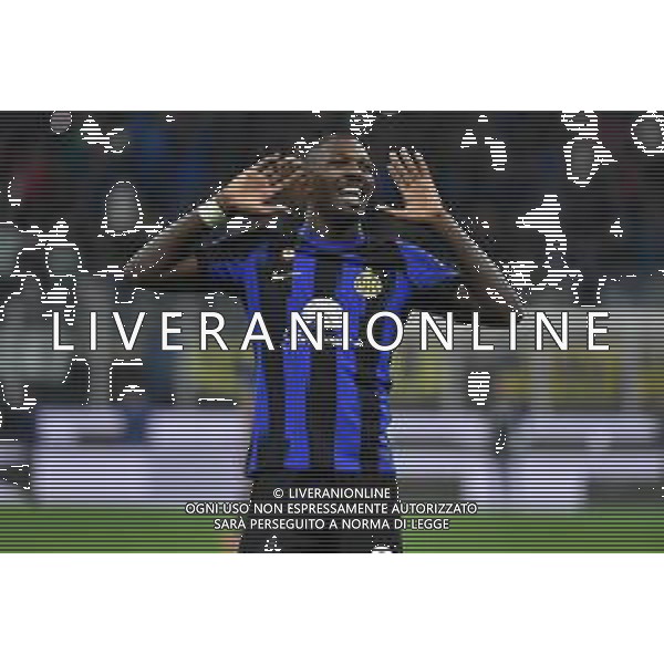 Inter vs Roma nella foto Marcus Thuram (Inter) esulta dopo il gol dell\'1 a 0 Milano 29-10-2023 Stadio Giuseppe Meazza - San Siro Campionato Serie A TIM - 10a giornata foto Roberto Garavaglia/ag. Aldo Liverani sas