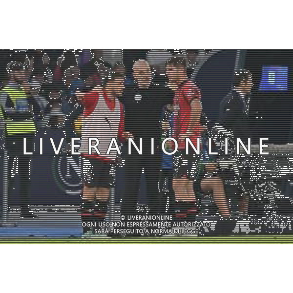 29-10-2023 NAPOLI-CAMPIONATO DI CALCIO SERIE A NAPOLI-MILAN NELLA FOTO Alessandro Florenzi, Stefano Pioli, Christian Pulisic AG ALDO LIVERANI SAS