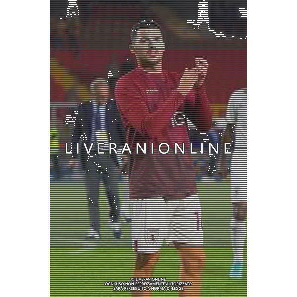 Nemanja Radonjic of Torino FC applauds fans during the Italian soccer Serie A match US Lecce vs Torino FC on October 28, 2023 at Via del Mare Stadium in Lecce, Italy. Photo by Emmanuele Mastrodonato/ag. Aldo Liverani sas