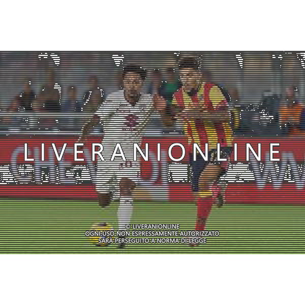 Valentino Lazaro of Torino FC and Valentin Gendrey of US Lecce during the Italian soccer Serie A match US Lecce vs Torino FC on October 28, 2023 at Via del Mare Stadium in Lecce, Italy. Photo by Emmanuele Mastrodonato/ag. Aldo Liverani sas