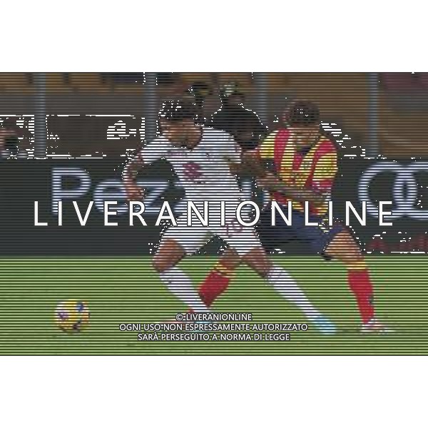 Valentino Lazaro of Torino FC and Valentin Gendrey of US Lecce during the Italian soccer Serie A match US Lecce vs Torino FC on October 28, 2023 at Via del Mare Stadium in Lecce, Italy. Photo by Emmanuele Mastrodonato/ag. Aldo Liverani sas