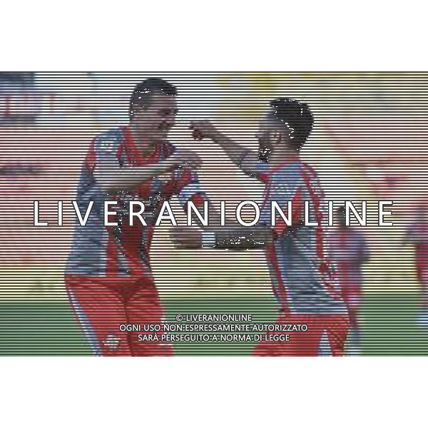 TVRG Cremonese vs Cittadella nella foto Daniel Ciofani (Cremonese) e Andrea Bertolacci (Cremonese) esultano dopo il gol dell\'1 a 0 Cremona 31-10-2023 Stadio Giovanni Zini Coppa Italia Frecciarossa - 16mi di finale foto Roberto Garavaglia/ag. Aldo Liverani sas/Agenzia ALDO LIVERANI SAS