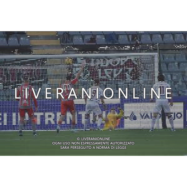 TVRG Cremonese vs Cittadella nella foto il tiro di Alessio Vita (Cittadella) termina in rete per il gol dell\'1 a 1 Cremona 31-10-2023 Stadio Giovanni Zini Coppa Italia Frecciarossa - 16mi di finale foto Roberto Garavaglia/ag. Aldo Liverani sas/Agenzia ALDO LIVERANI SAS