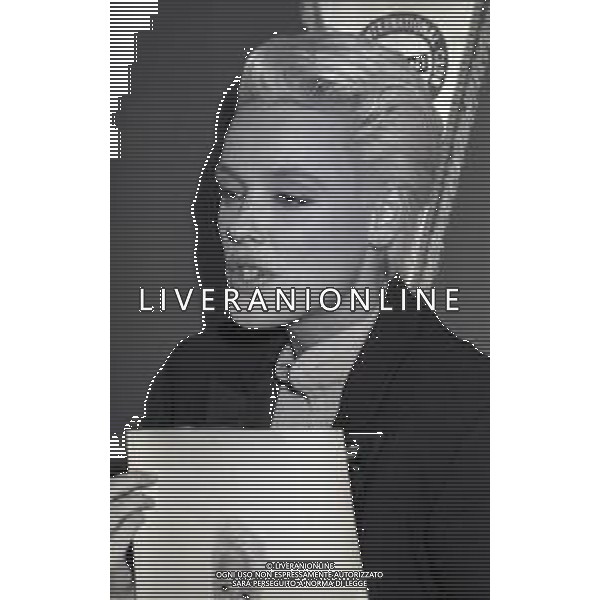 NEG-RETROSPETTIVA BRIGITTE NIELSEN ATTRICE  NELLA FOTO BRIGITTE NIELSEN PRESENTA IL SUO DISCO NELL\'ANNO 1987 A MILANO IN TERRAZZA MARTINI  AG ALDO LIVERANI SAS