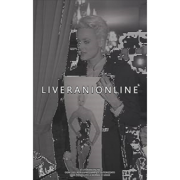 NEG-RETROSPETTIVA BRIGITTE NIELSEN ATTRICE  NELLA FOTO BRIGITTE NIELSEN PRESENTA IL SUO DISCO NELL\'ANNO 1987 A MILANO IN TERRAZZA MARTINI  AG ALDO LIVERANI SAS